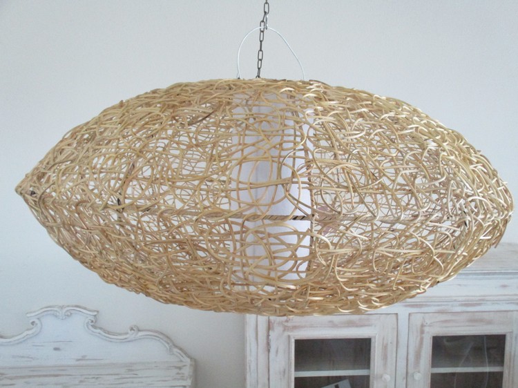 BK9004 LAMPADRIO IN MIDOLLINO RATTAN